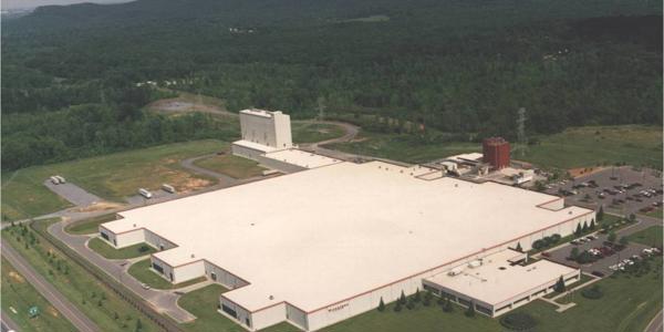 an aerial view of a large building